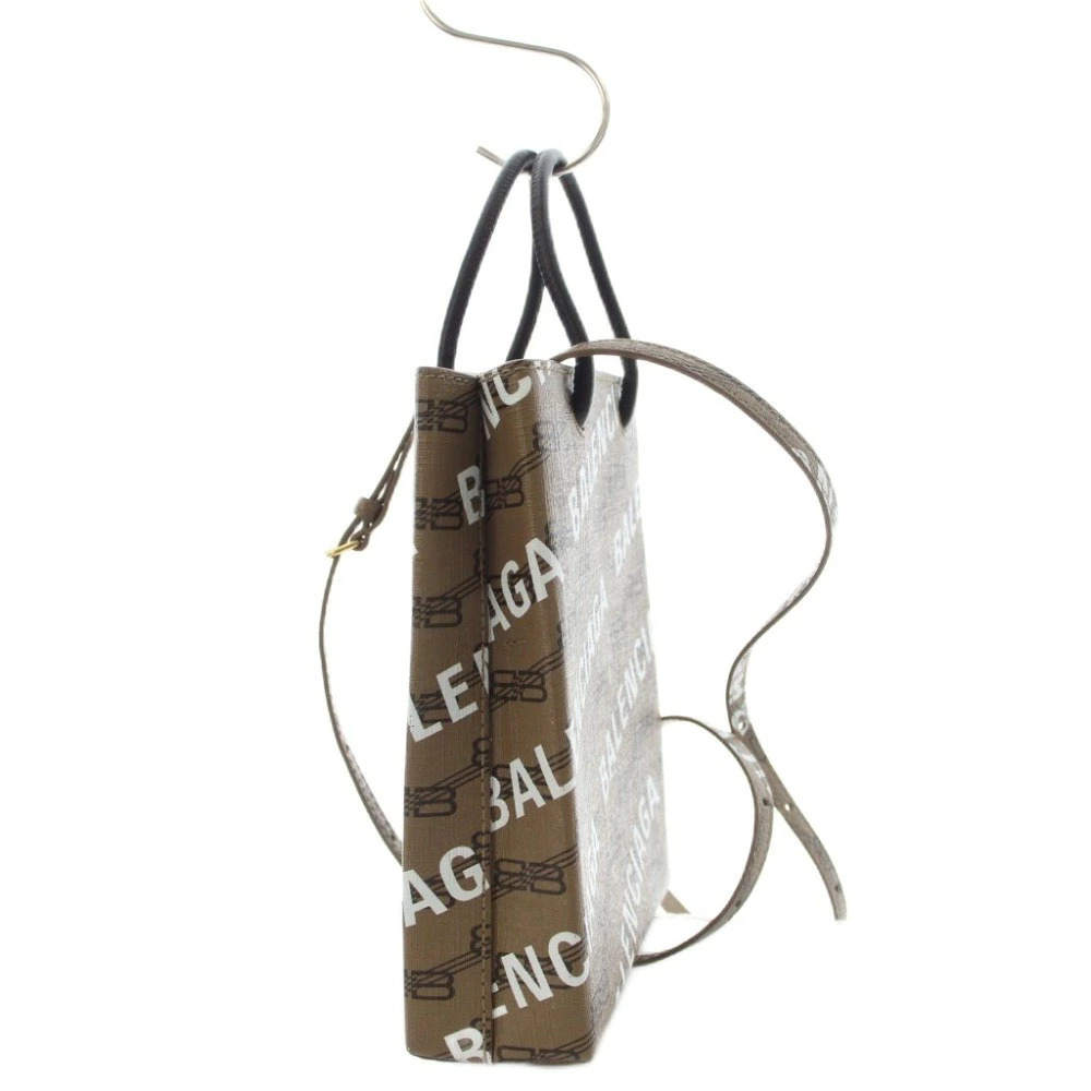Balenciaga Shopping Bag Phone Holder Shoulder Brown